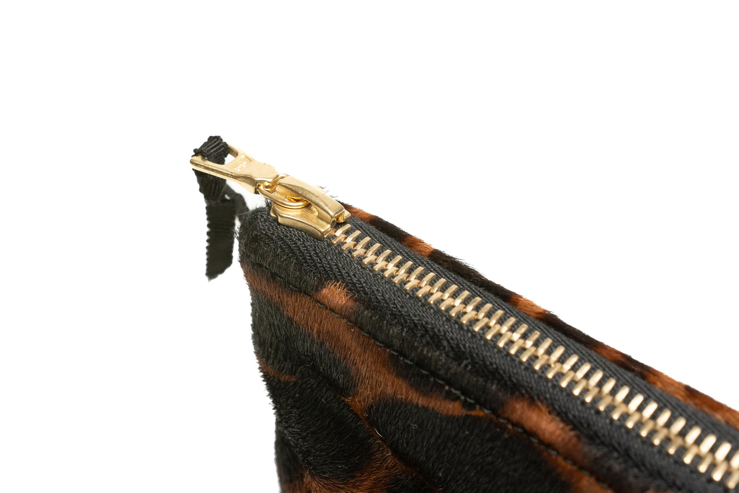 Jimena Animal Print Calf Hair Leather Cosmetic Bag