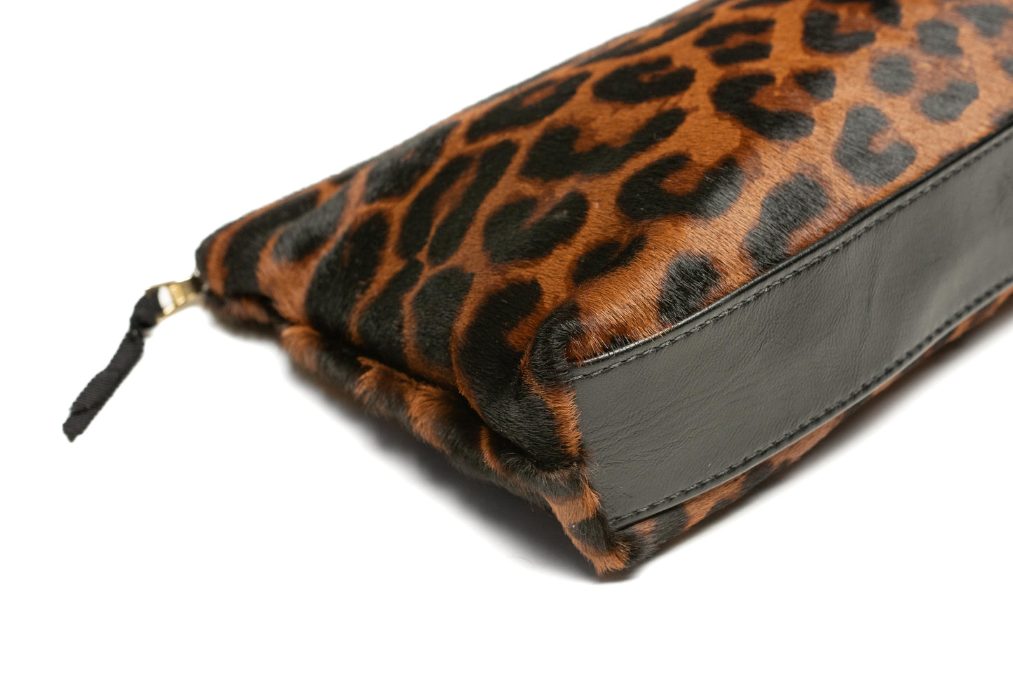 Jimena Animal Print Calf Hair Leather Cosmetic Bag